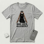 Bad Luck, Allegedly - Black Cat - T-Shirt - Athletic Heather mockup