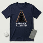 Bad Luck, Allegedly - Black Cat - T-Shirt - Navy mockup