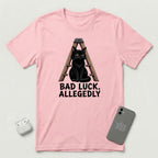 Bad Luck, Allegedly - Black Cat - T-Shirt - Pink mockup