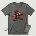 Who's Slow Now? - Snail Rocket - T-Shirt - Asphalt mockup