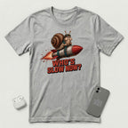 Who's Slow Now? - Snail Rocket - T-Shirt - Athletic Heather mockup