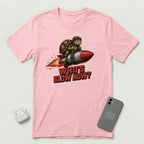 Who's Slow Now? - Turtle Rocket - T-Shirt - Pink mockup