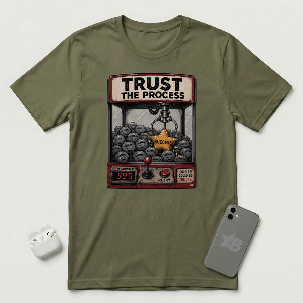 Trust The Process - Persistent Claw - T-Shirt - Military Green mockup