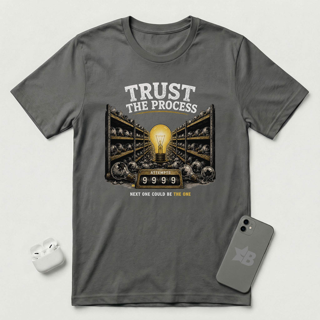 Trust The Process - Persistent Bulb - T-Shirt - Asphalt mockup