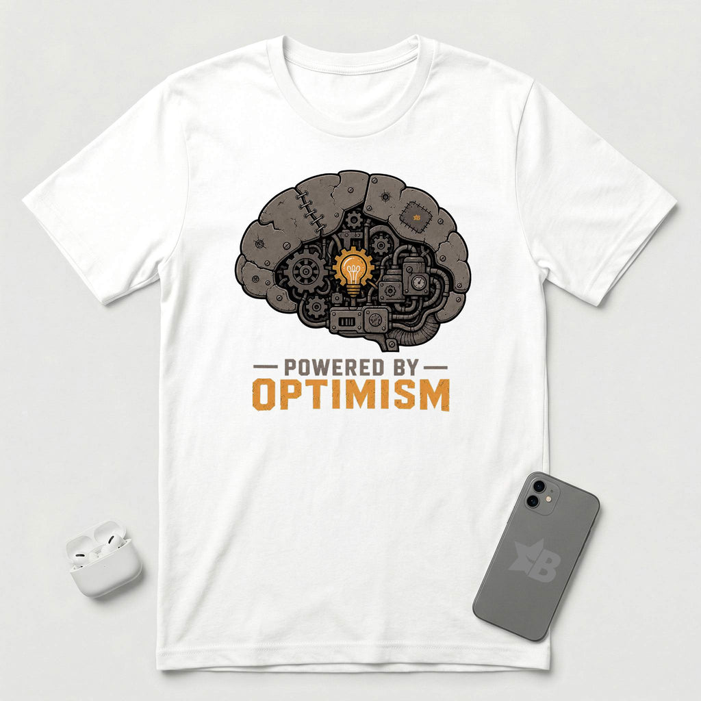 Powered By Optimism - T-Shirt - White mockup
