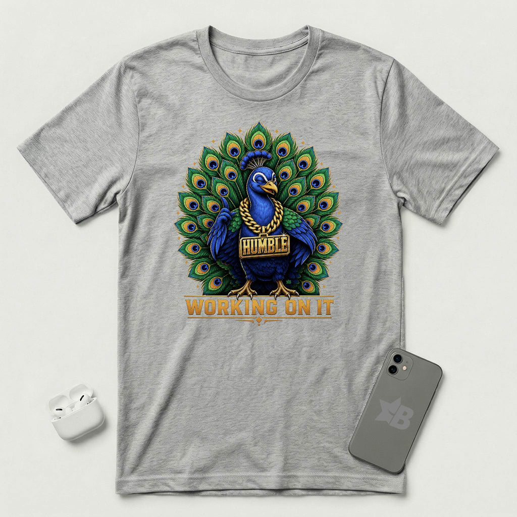 Humble - Working On It - T-Shirt - Athletic Heather mockup