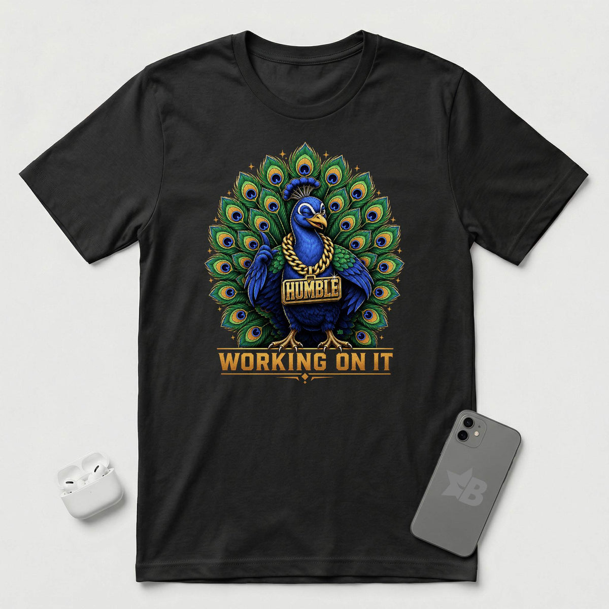 Humble - Working On It - T-Shirt - Black mockup