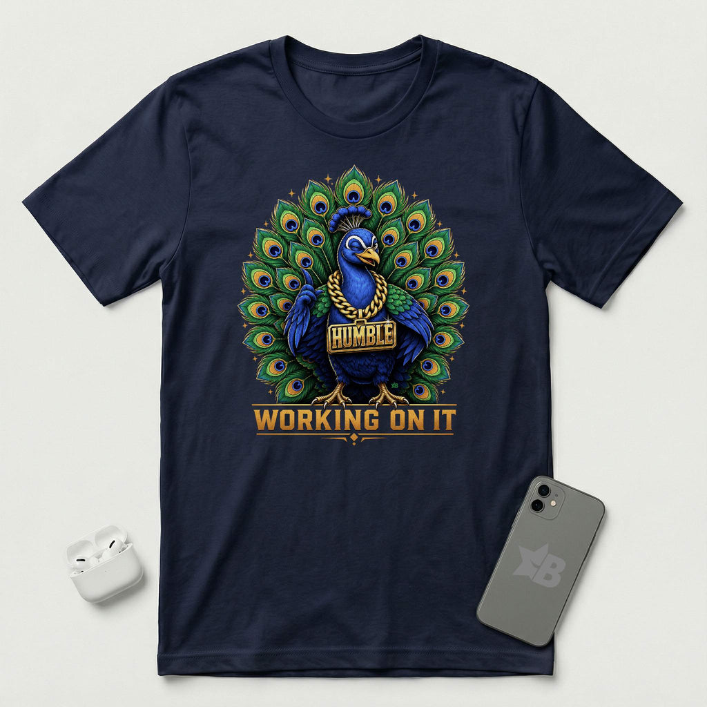 Humble - Working On It - T-Shirt - Navy mockup