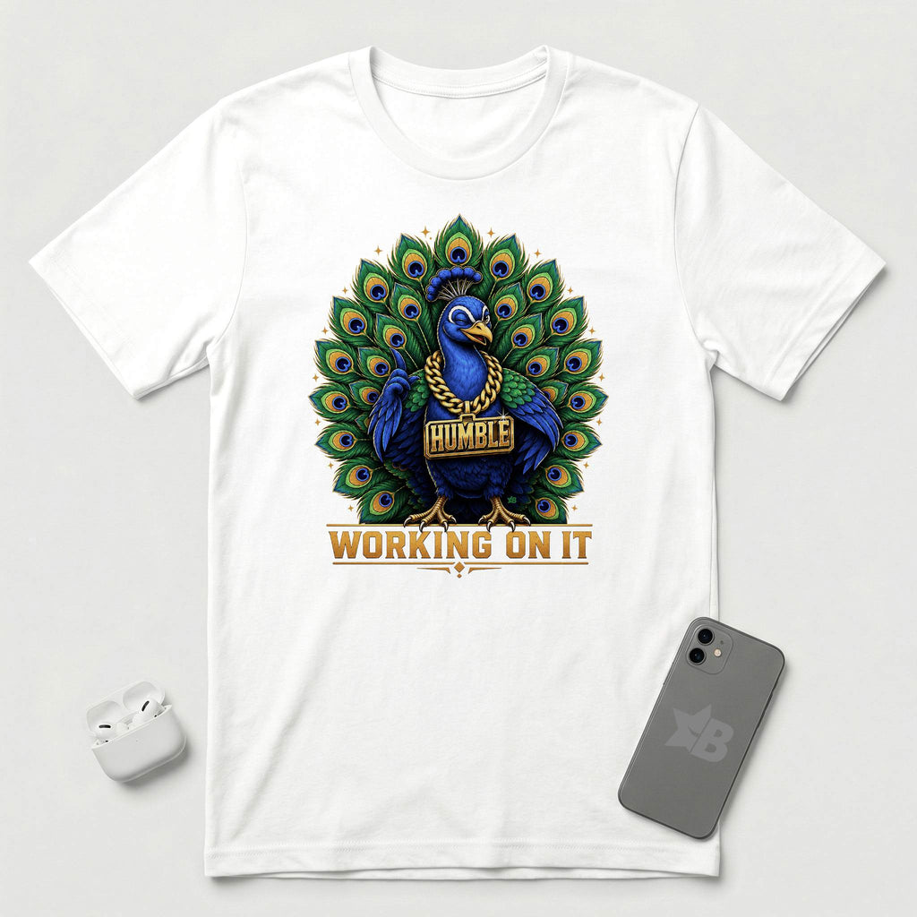 Humble - Working On It - T-Shirt - White mockup