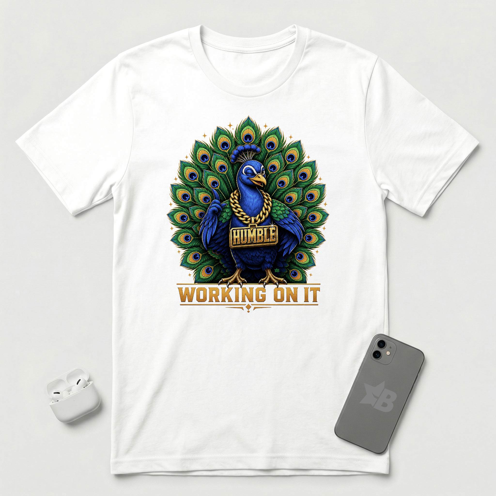 Humble - Working On It - T-Shirt - White mockup