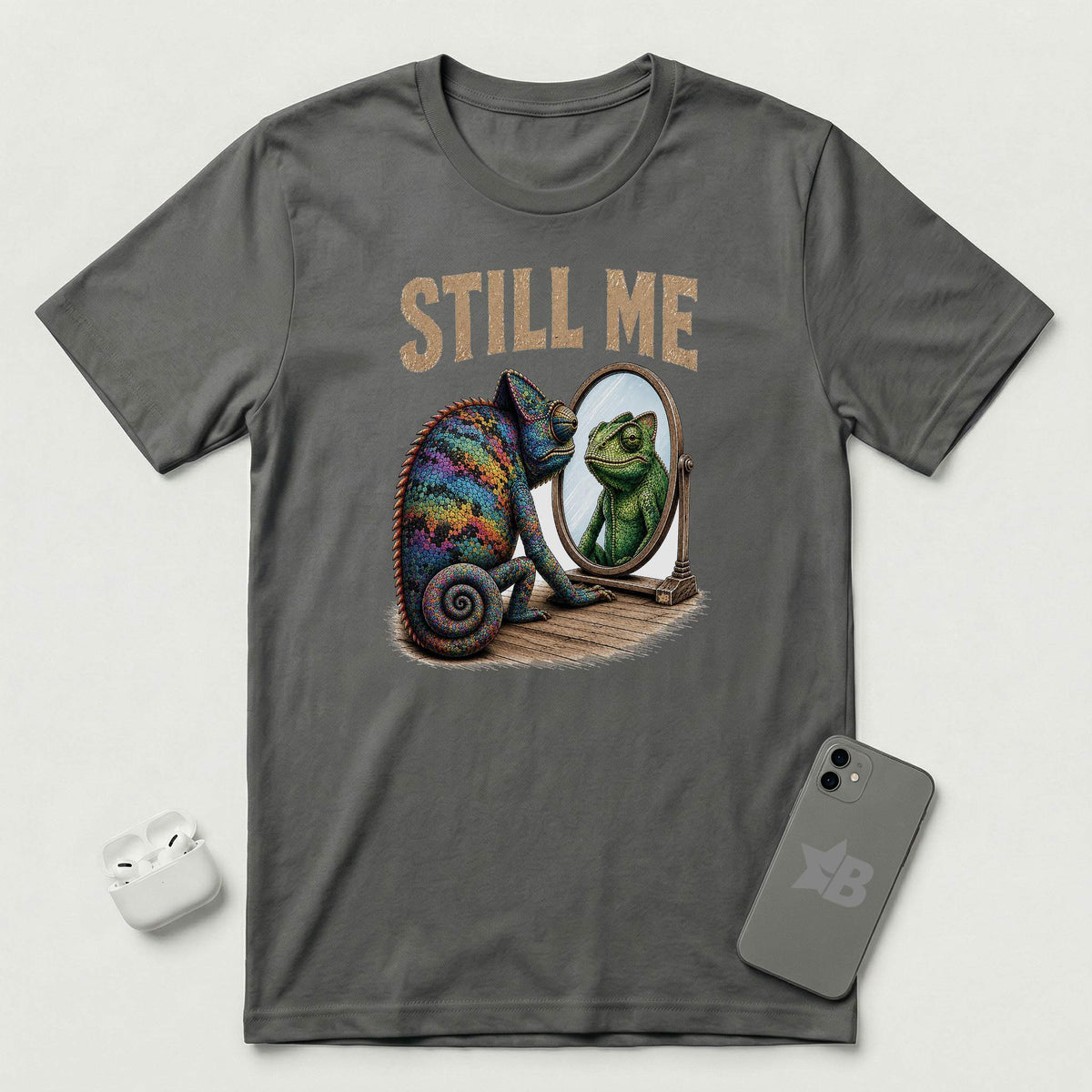 Still Me - Unchanged Chameleon - T-Shirt - Asphalt mockup