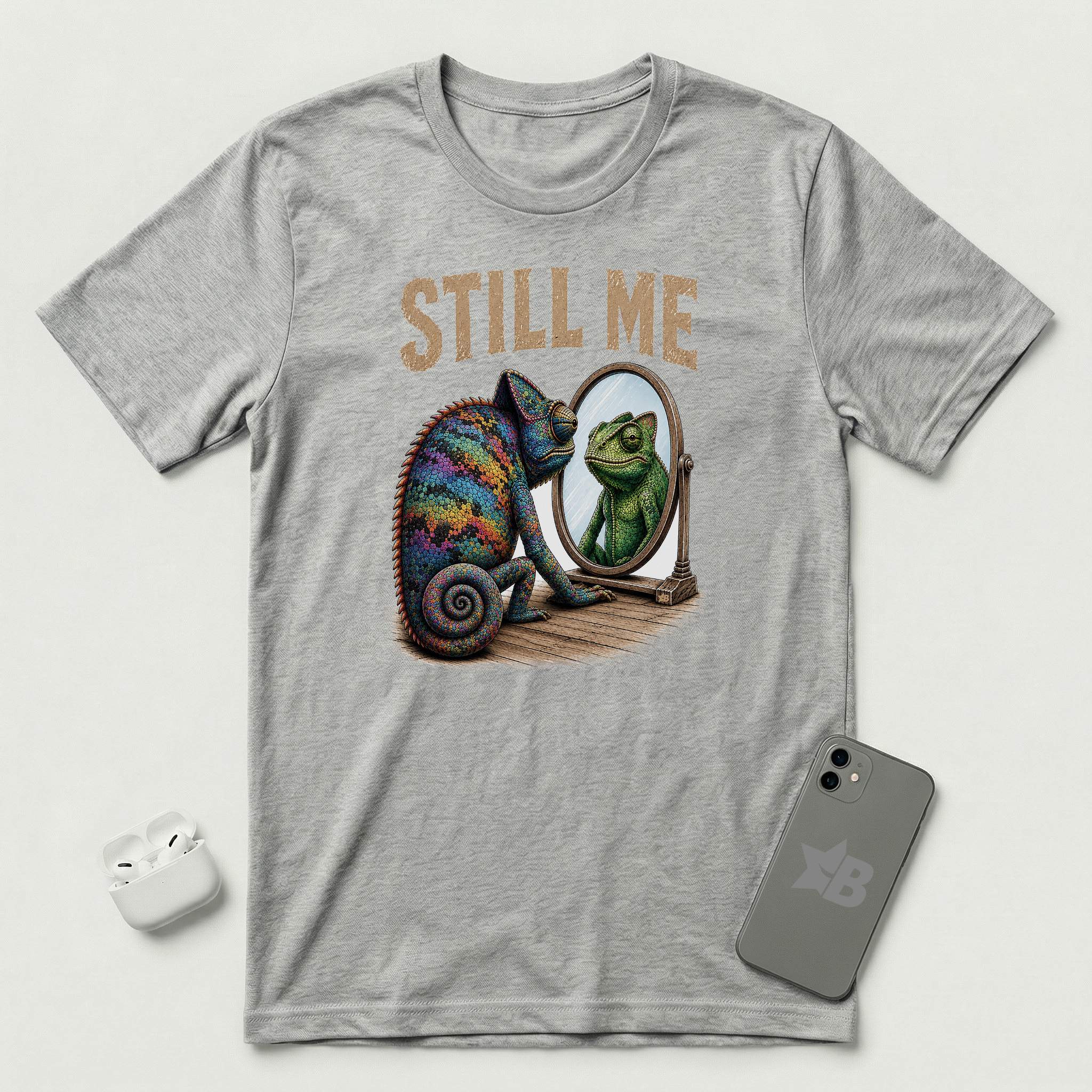 Still Me - Unchanged Chameleon - T-Shirt - Athletic Heather mockup
