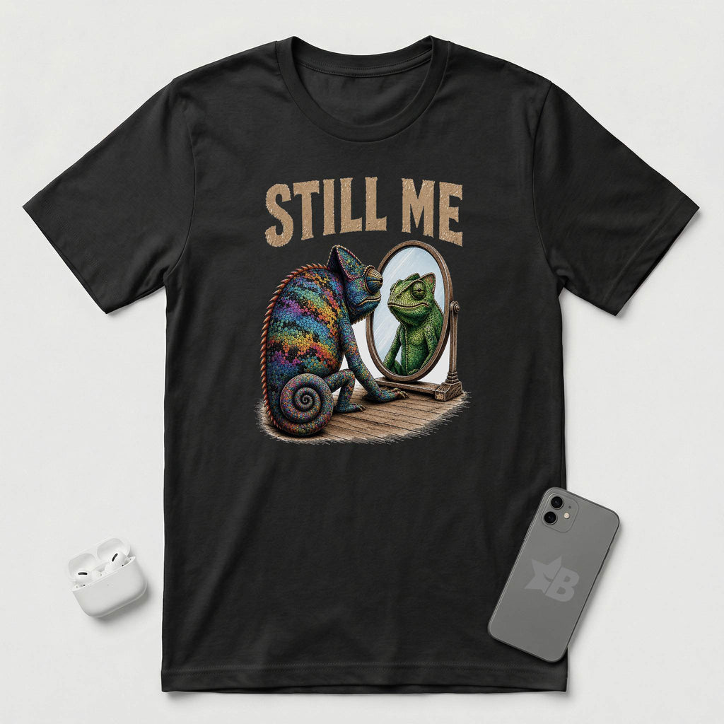 Still Me - Unchanged Chameleon - T-Shirt - Black mockup