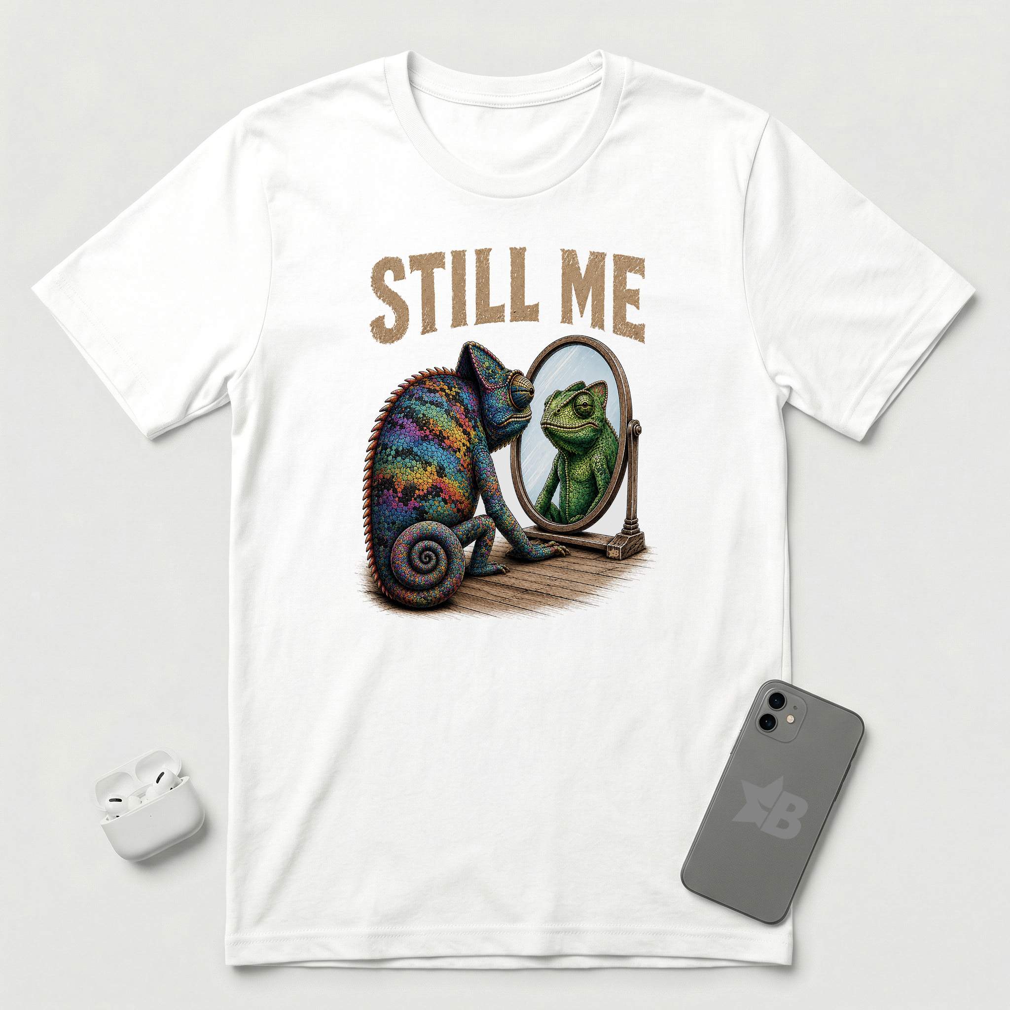 Still Me - Unchanged Chameleon - T-Shirt - White mockup