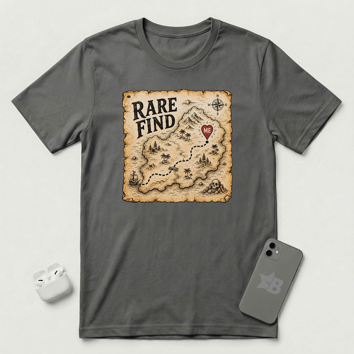 Rare Find - Singular Treasure - T-Shirt - Asphalt mockup