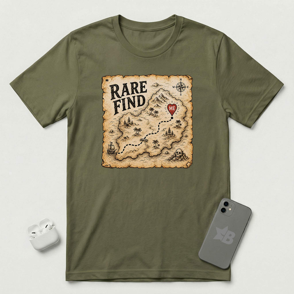 Rare Find - Singular Treasure - T-Shirt - Military Green mockup