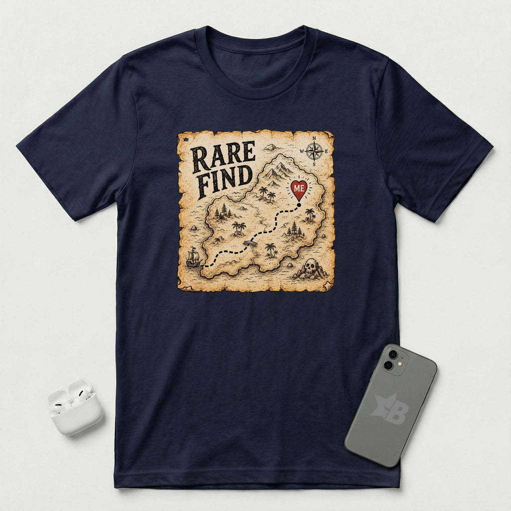 Rare Find - Singular Treasure - T-Shirt - Navy mockup