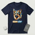 Enjoy Life - Blue Dog - T-Shirt - Navy mockup