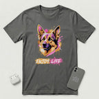 Enjoy Life - Pink Dog - T-Shirt - Asphalt mockup