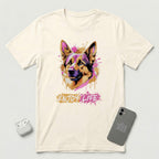 Enjoy Life - Pink Dog - T-Shirt - Natural mockup