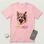 Enjoy Life - Pink Dog - T-Shirt - Pink mockup
