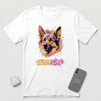 Enjoy Life - Pink Dog - T-Shirt - White mockup