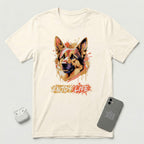 Enjoy Life - Orange Dog - T-Shirt - Natural mockup