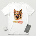 Enjoy Life - Orange Dog - T-Shirt - White mockup