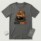 Never Give Up - Fierce Chicken - T-Shirt - Asphalt mockup