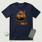 Never Give Up - Fierce Chicken - T-Shirt - Navy mockup