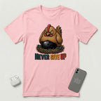 Never Give Up - Fierce Chicken - T-Shirt - Pink mockup