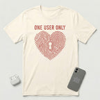 One User Only - Exclusive Heart - T-Shirt - Natural mockup