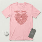 One User Only - Exclusive Heart - T-Shirt - Pink mockup