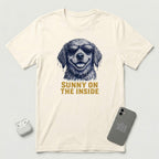 Sunny On The Inside - Soaked Dog - T-Shirt - Natural mockup
