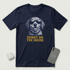 Sunny On The Inside - Soaked Dog - T-Shirt - Navy mockup