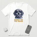 Sunny On The Inside - Soaked Dog - T-Shirt - White mockup