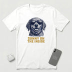 Sunny On The Inside - Soaked Dog - T-Shirt - White mockup