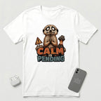 Calm Is Pending - Panicked Meerkat - T-Shirt - White mockup