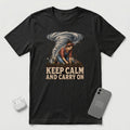 Keep Calm And Carry On - Grounded Woman - T-Shirt - Black mockup
