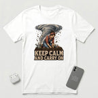 Keep Calm And Carry On - Grounded Woman - T-Shirt - White mockup