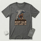 Keep Calm And Carry On - Grounded Man - T-Shirt - Asphalt mockup