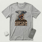 Keep Calm And Carry On - Grounded Man - T-Shirt - Athletic Heather mockup