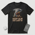 Keep Calm And Carry On - Grounded Man - T-Shirt - Black mockup