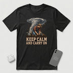 Keep Calm And Carry On - Grounded Man - T-Shirt - Black mockup