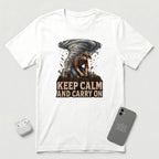 Keep Calm And Carry On - Grounded Man - T-Shirt - White mockup