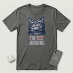 I'm Not Judging - Composed Cat - T-Shirt - Asphalt mockup