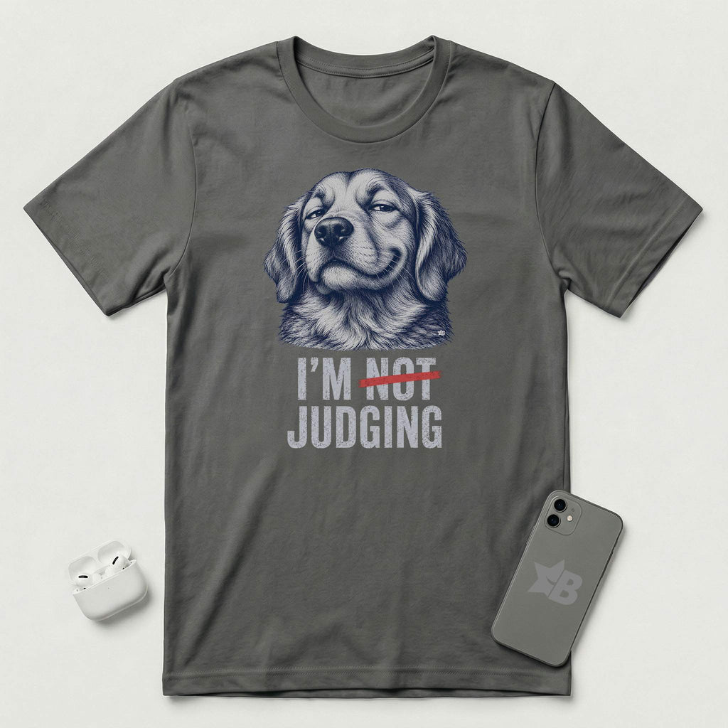 I'm Not Judging - Reluctant Retriever - T-Shirt - Asphalt mockup