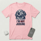I'm Not Judging - Reluctant Retriever - T-Shirt - Pink mockup