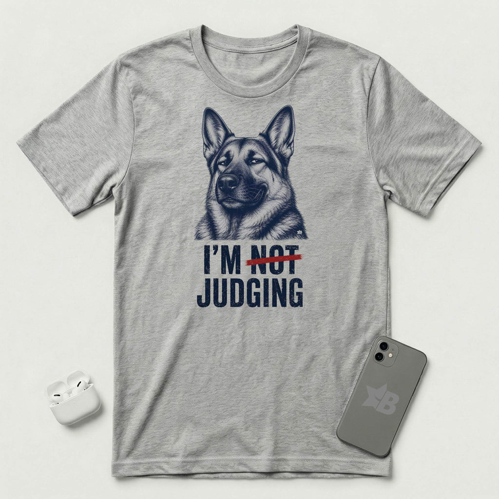 I'm Not Judging - Guarded Shepherd - T-Shirt - Athletic Heather mockup