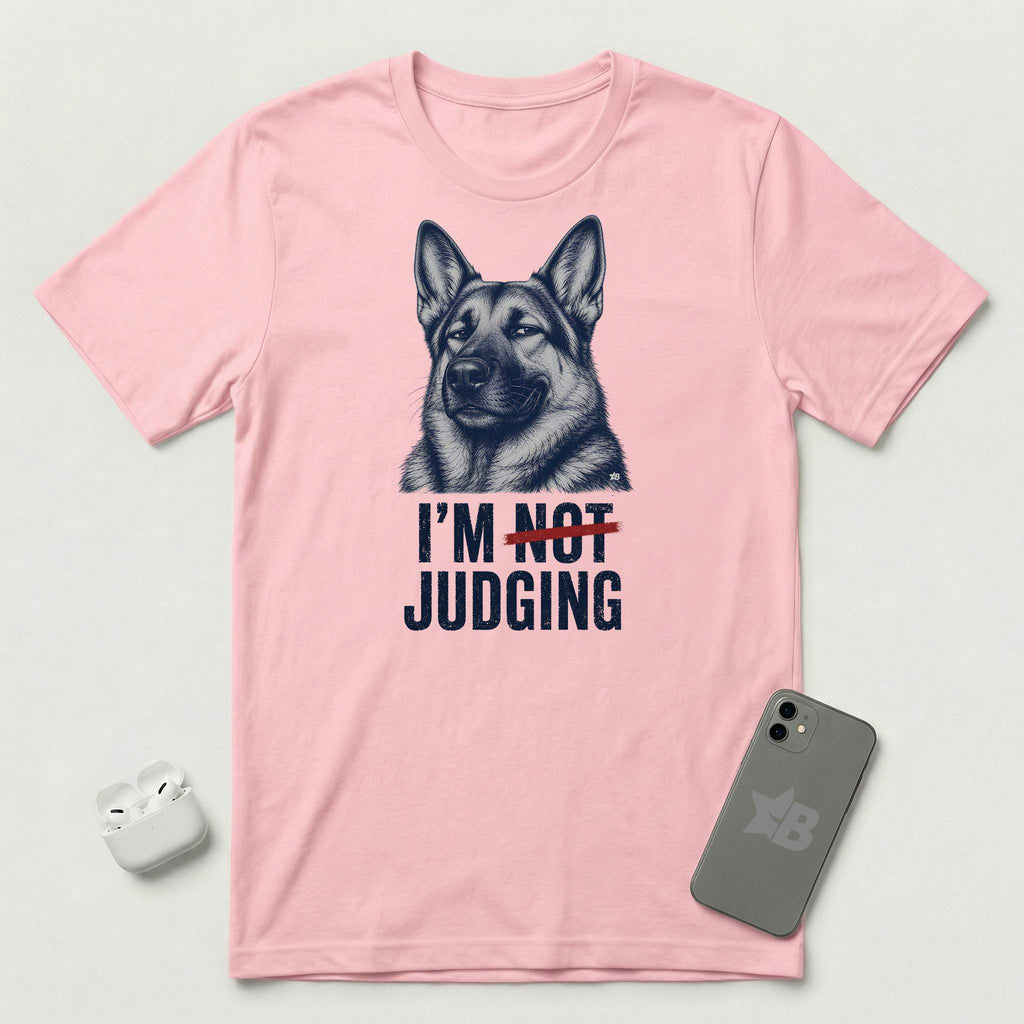 I'm Not Judging - Guarded Shepherd - T-Shirt - Pink mockup